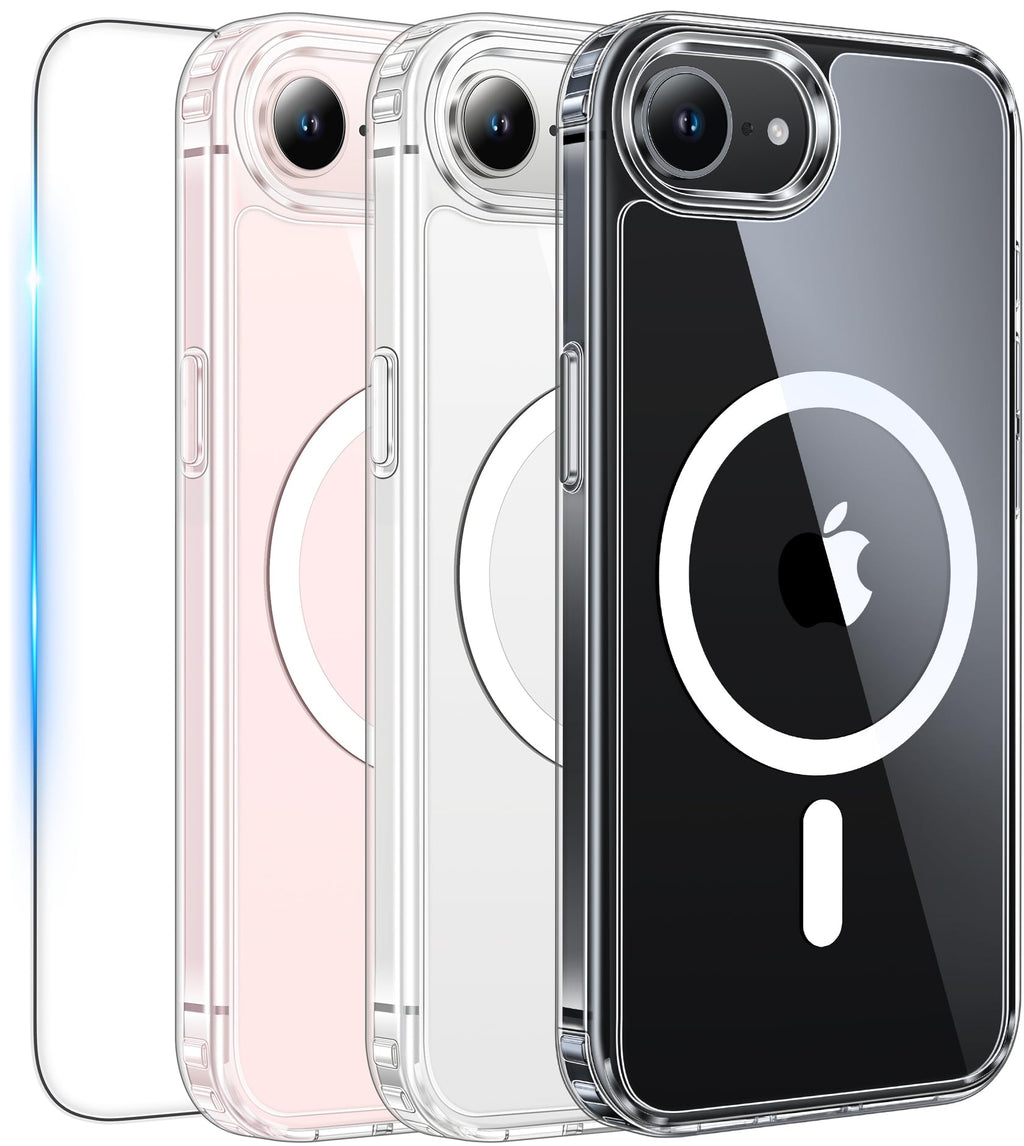 Iphone 17E & Iphone 16E Case Clear: Magnetic Cases With 1 Pack Screen Protector