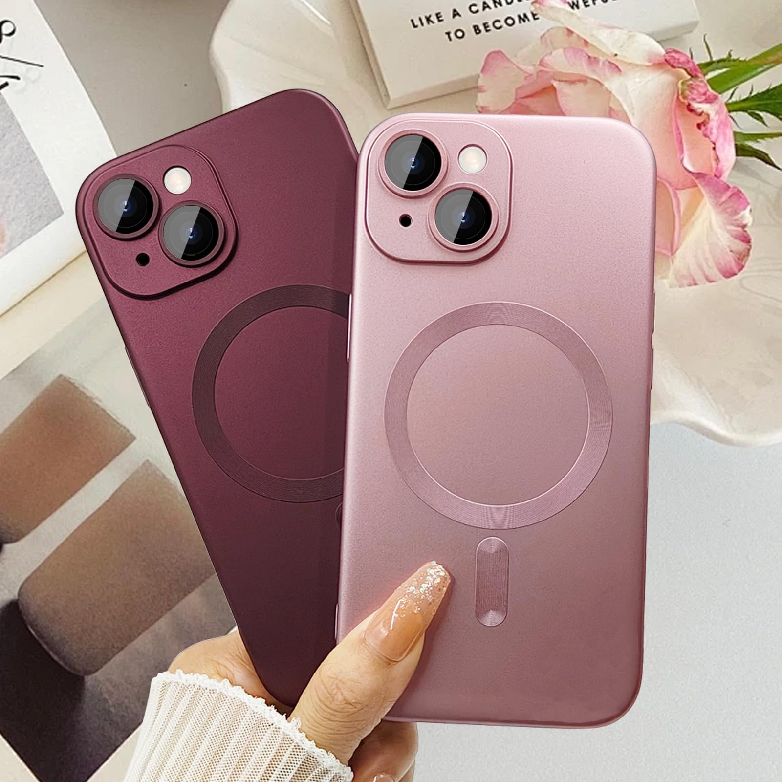 Case For Iphone 13 Phone Case For Women/Men, Matte Luxury Soft Metallic Luster D