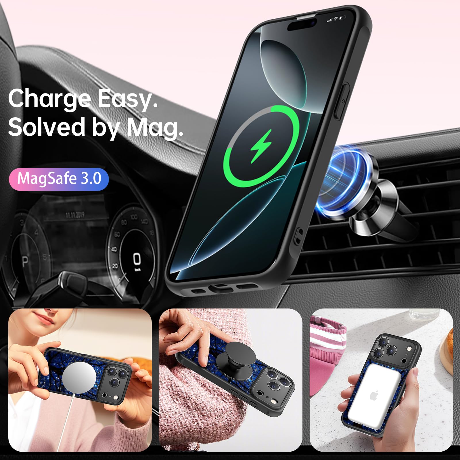 Iphone 17 Pro Phone Case Cute - Wireless Charging & Military-Grade Protection -