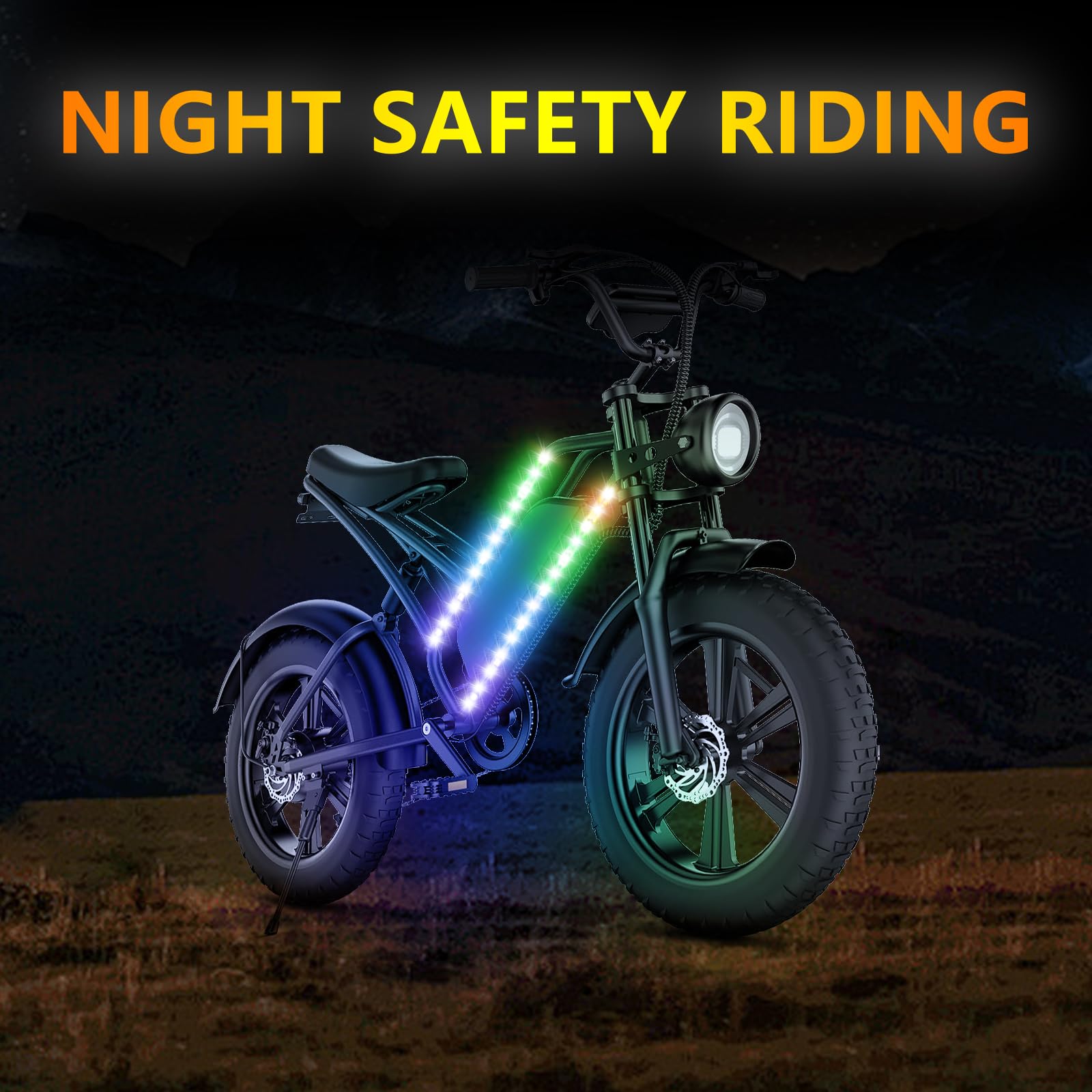 Lights, Can Be Cropped,Ultra Bright Waterproof Bike Lights for Kids, Adults, Boy