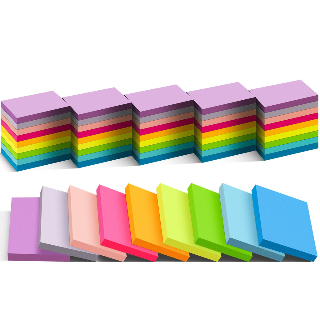 Sticky Notes 1.5x2 in, 9 Colors Bright Strong Adhesive Post, Suitable