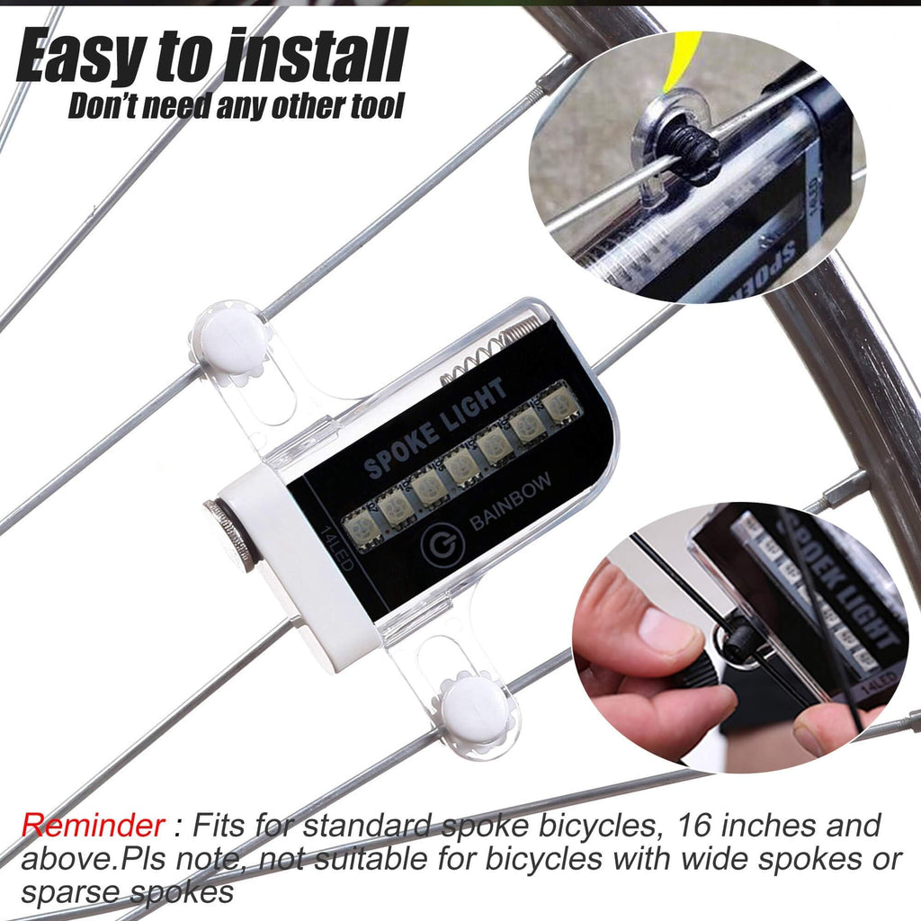 Led Bike Spoke Lights - DAWAY A12 Bright Bicycle Wheel Light (1 Pack), Safety Bi