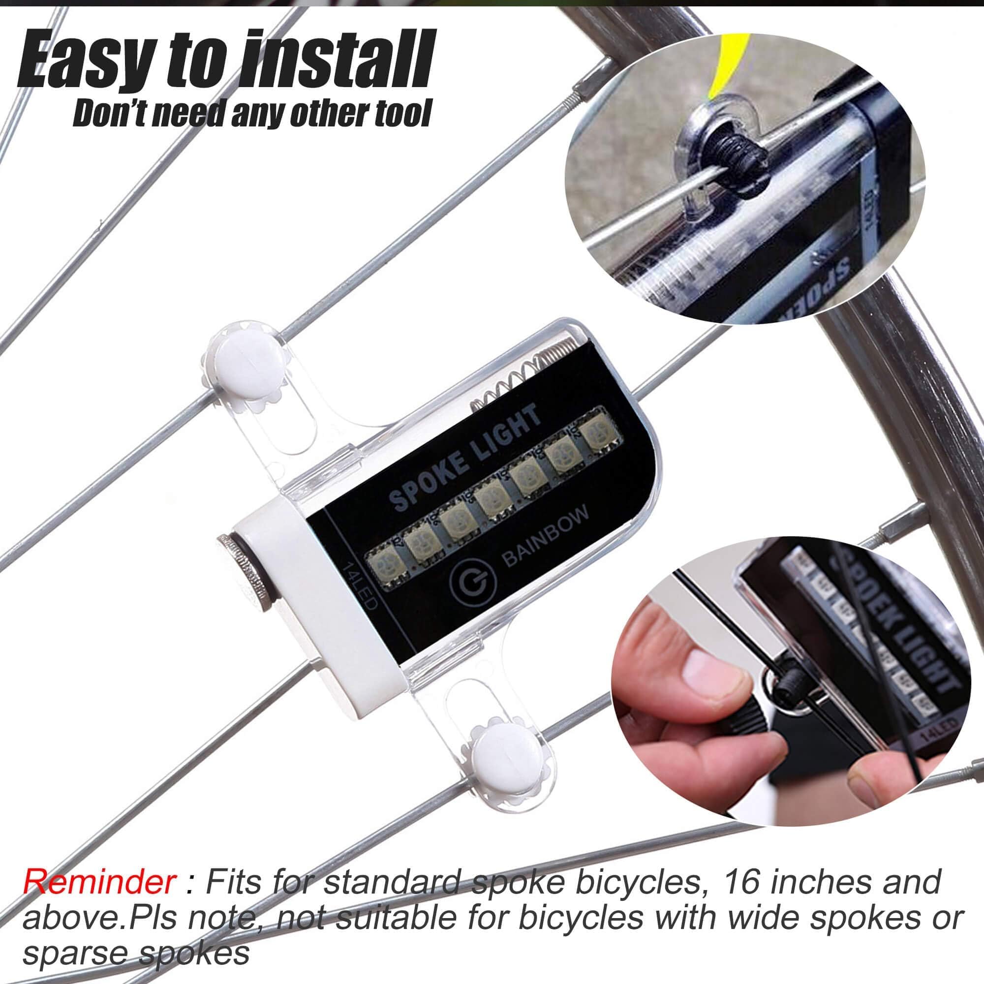 Led Bike Spoke Lights - DAWAY A12 Bright Bicycle Wheel Light (1 Pack), Safety Bi