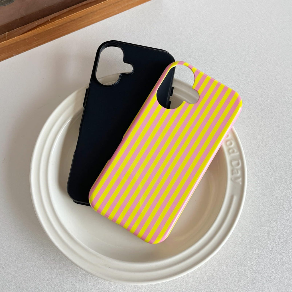 iPhone 16 Case | Cute Aesthetic Striped Design | Perfect for Women & Girls
