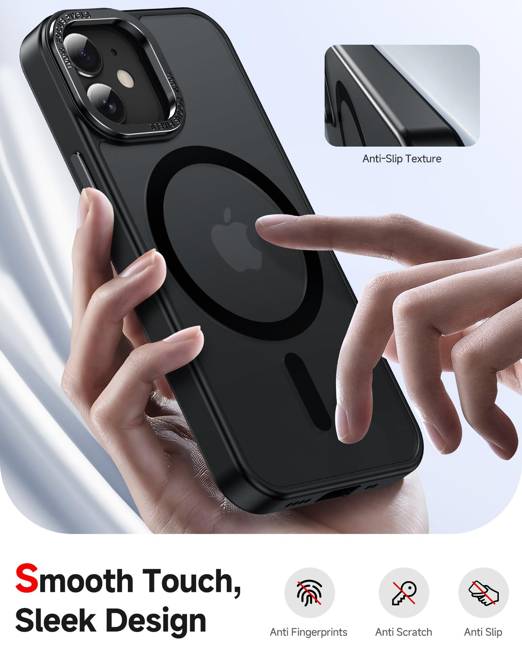 Iphone-12 Mini Case/Iphone-13 Mini Phone Cases:[ Screen Protector X2+ Camera Cov