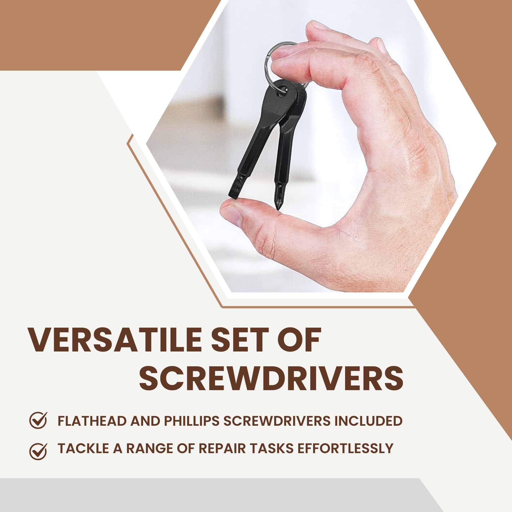 Set (Pack of 2) - Best Stocking Stuffers - EDC Keychain - Portable R