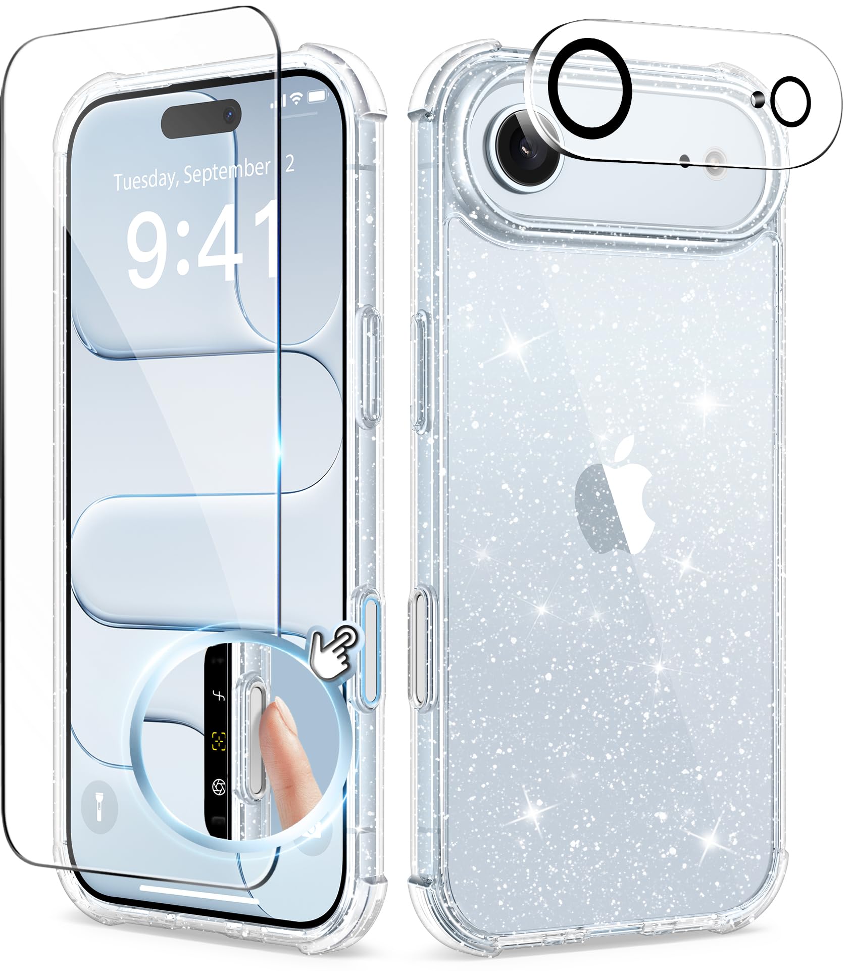 iPhone Air Case for Women, with Screen Protector & Camera Lens Protector, An