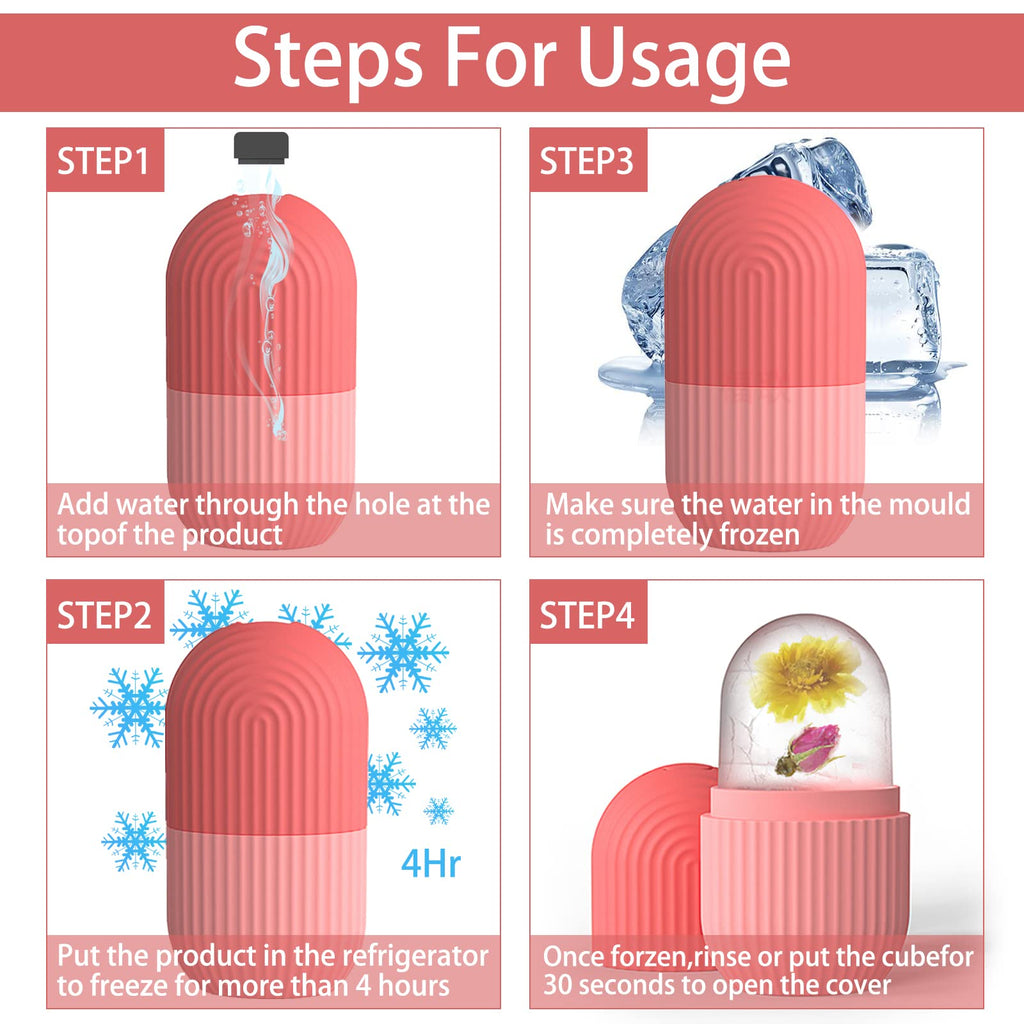 Roller Face Massager — Silicone Ice Mold for De-Puffing Eye Bags, Migraine Relie