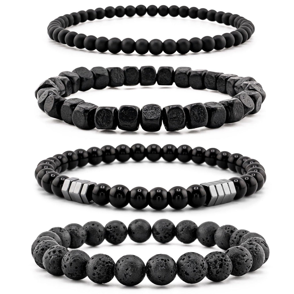 Party Jewelry Multi-Layer Bracelet Set Casual Wear Black Beaded Bracelets for Me