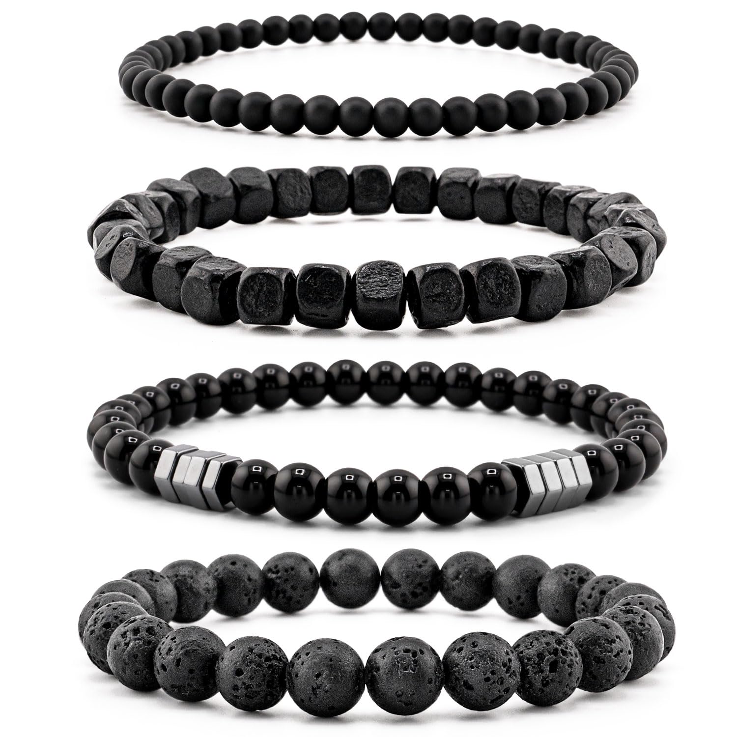 Party Jewelry Multi-Layer Bracelet Set Casual Wear Black Beaded Bracelets for Me