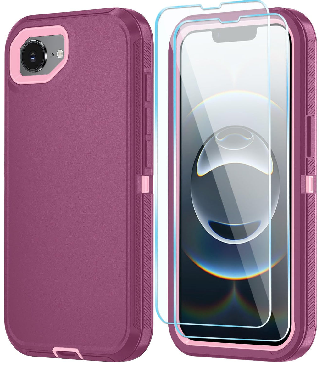 Case For Iphone 16E Case & Iphone 17E Case With Hd Screen Protector, Heavy Duty