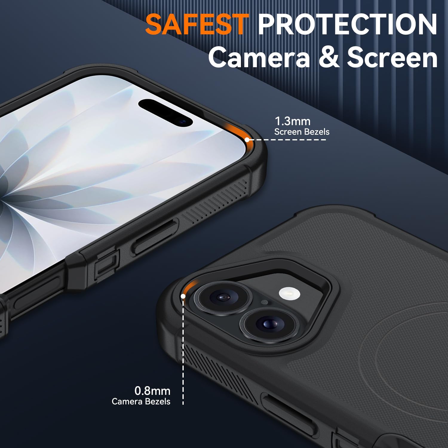 For Iphone 17 Case, Magsafe, 3-Layer Heavy Duty Full-Body Cover, Military-Grade