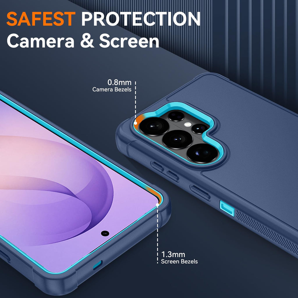 for Samsung Galaxy S26 Ultra Case with HD Screen Protector, 3-Layer Shockproof M