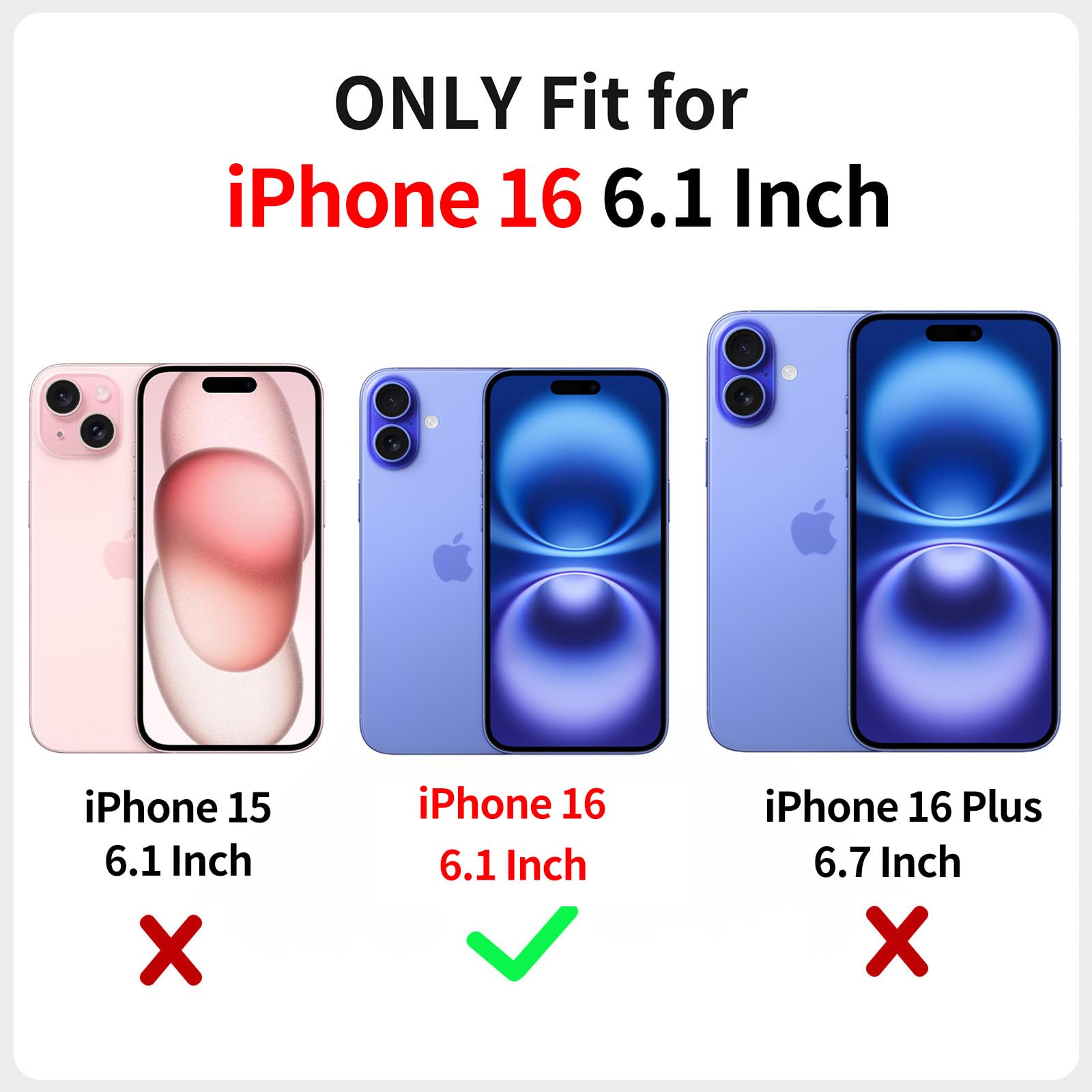 iPhone 16 Case, Floral Rose Cute Phone Case for Women Girls Aesthetic Patter