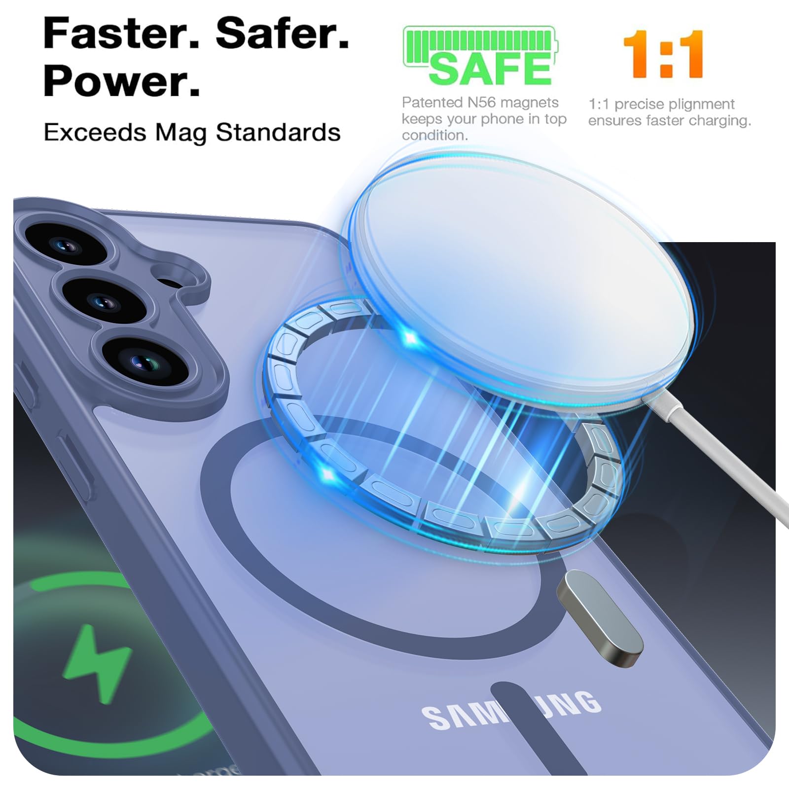 Magnetic for Samsung Galaxy S26 Case,[Compatible with Magsafe][Full Camera Prote