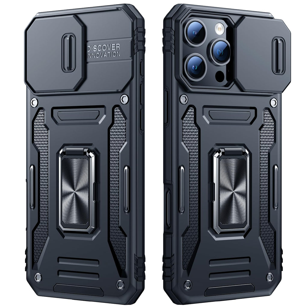 Phone Case Compatible for iPhone 16 Pro Max with Camera Cover Military Gra