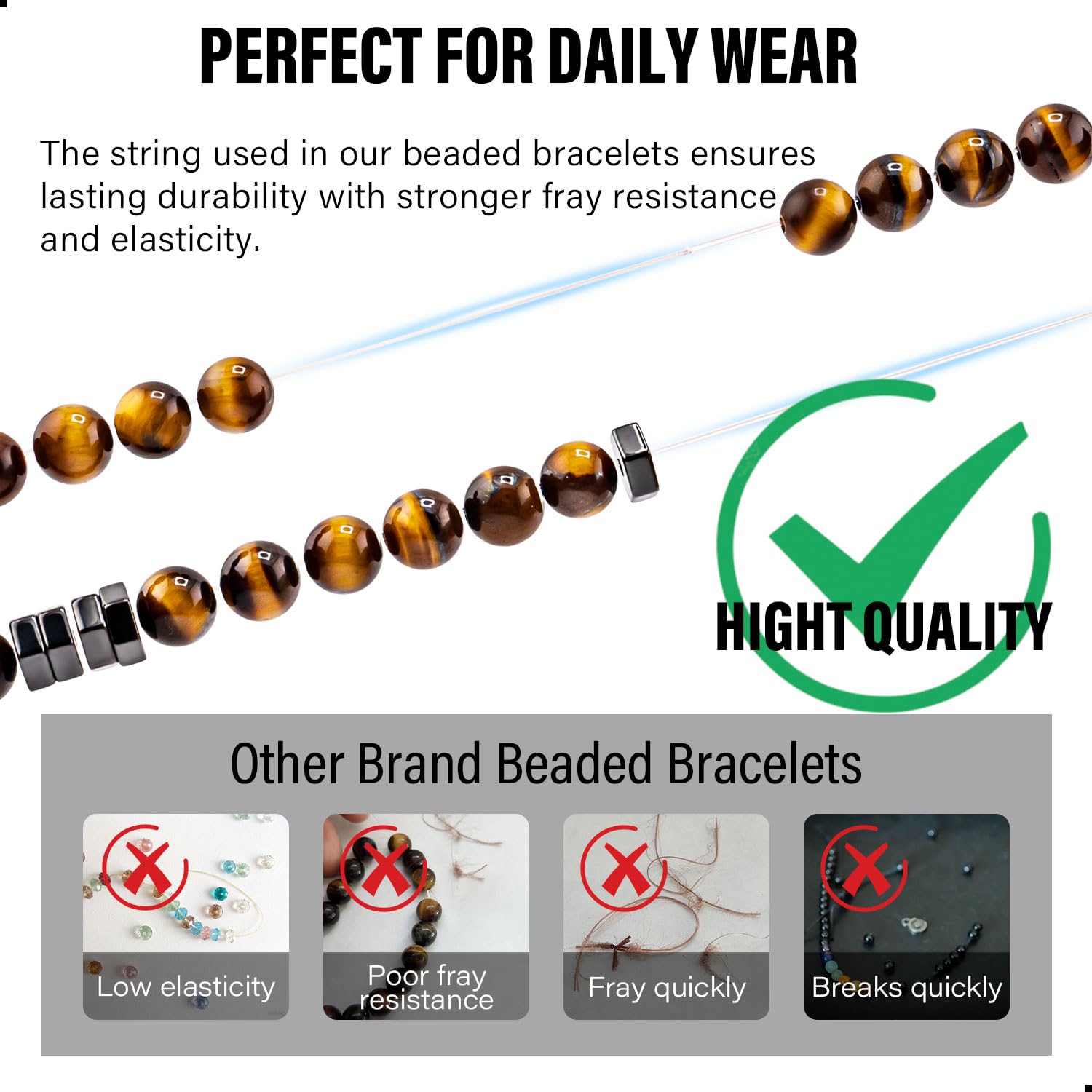 Party Jewelry Multi-Layer Bracelet Set Casual Wear Black Beaded Bracelets for Me