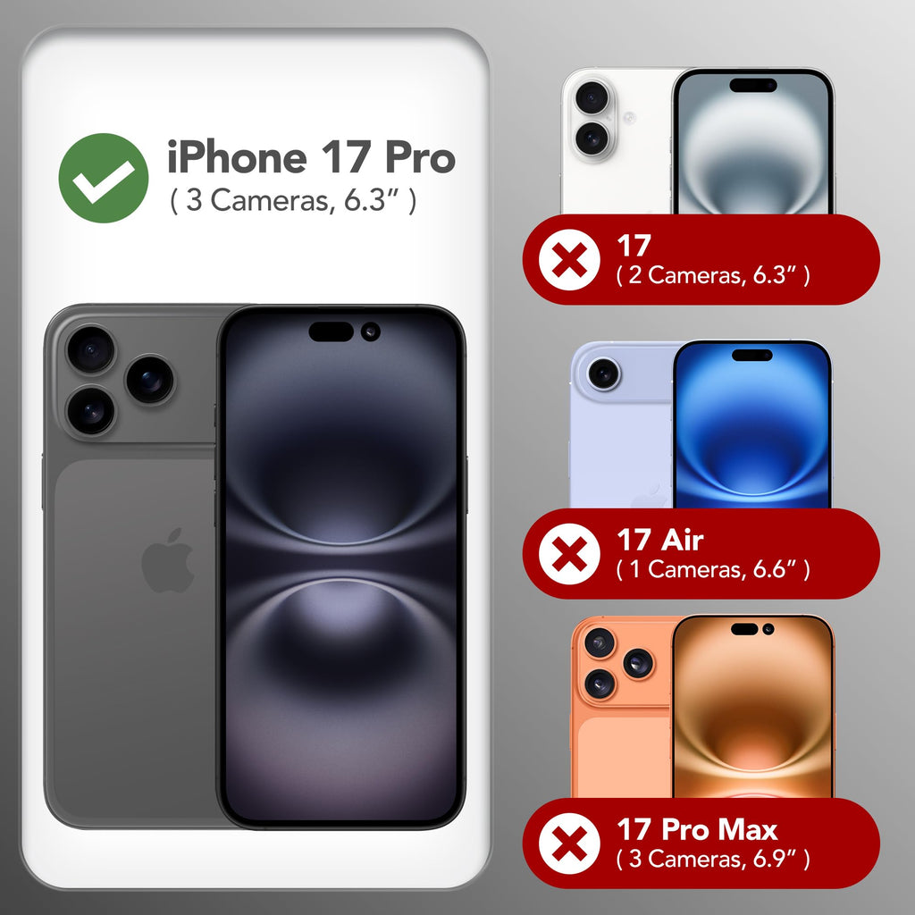 For Iphone 17 Pro Case, Magsafe, [Screen Protector + Camera Lens Protector], Liq