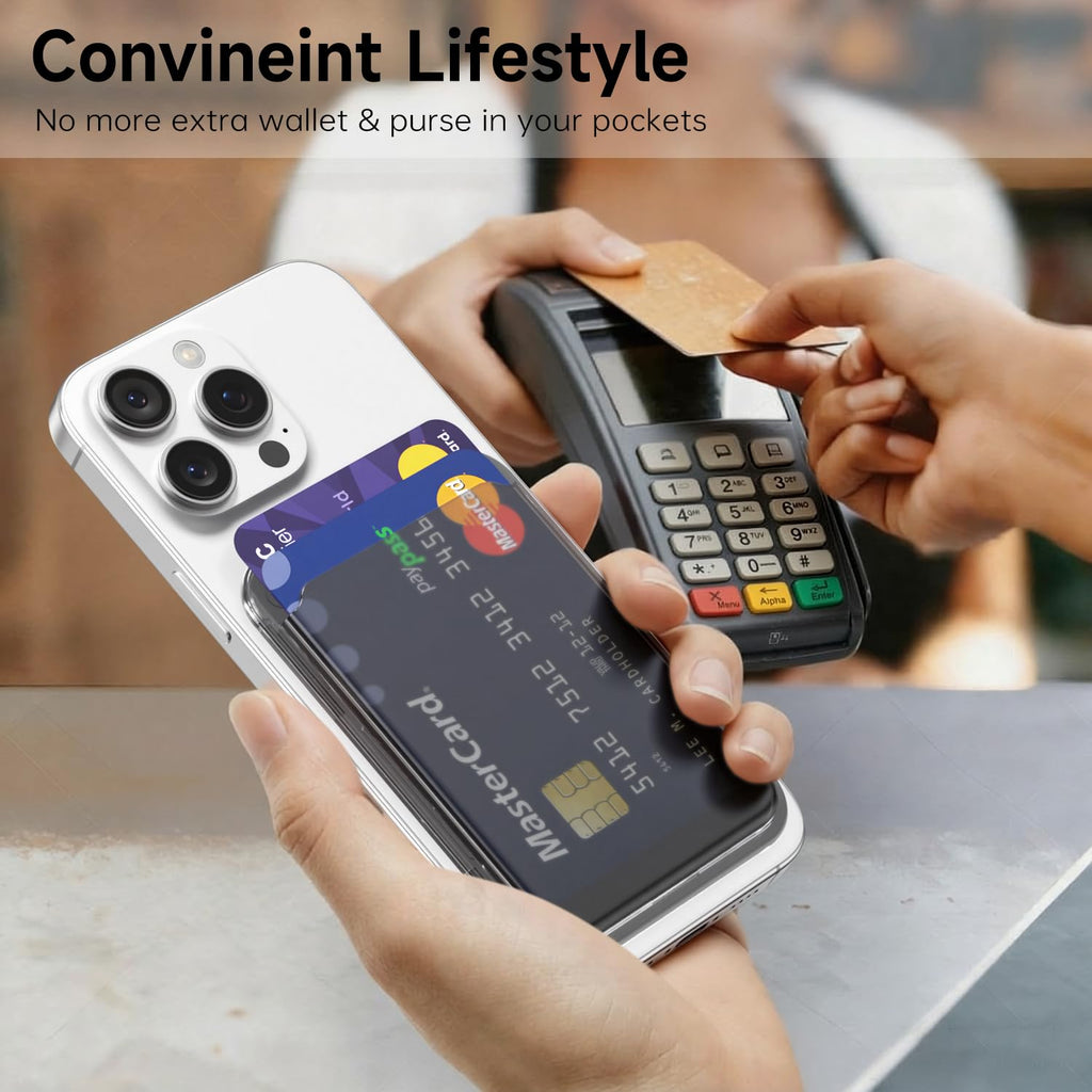 Wallet Clear Compatible with Magsafe Wallet, Slim Thin Translucen