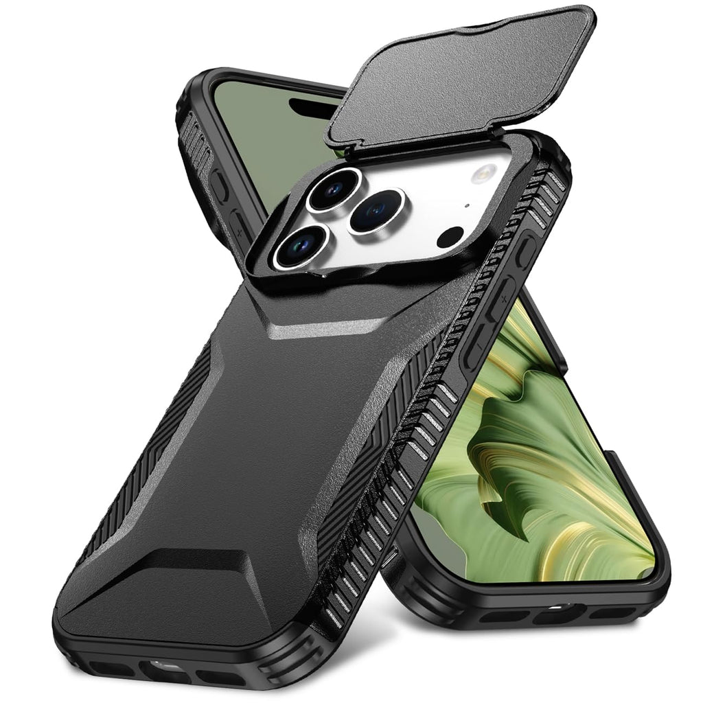 For Iphone 17 Pro Cases With Slide Camera Cover, Military Grade Non-Slip Heavy D