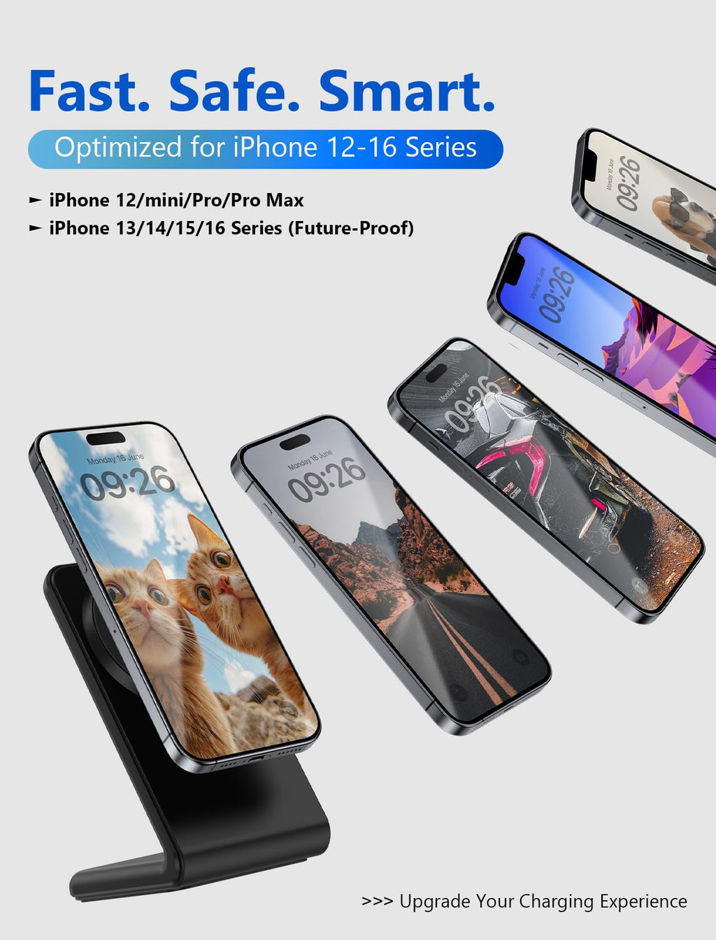 '- Iphone Charger Stand, Fast Magnetic Wireless Charger For Iphone 17/16/15/14/13