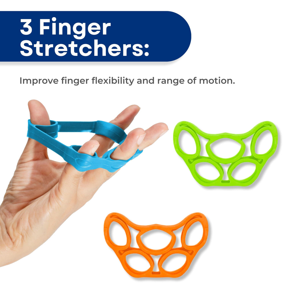 Hand Grip Strengthener, Finger Exerciser, Grip Strength Trainer 6 Pieces Kit for