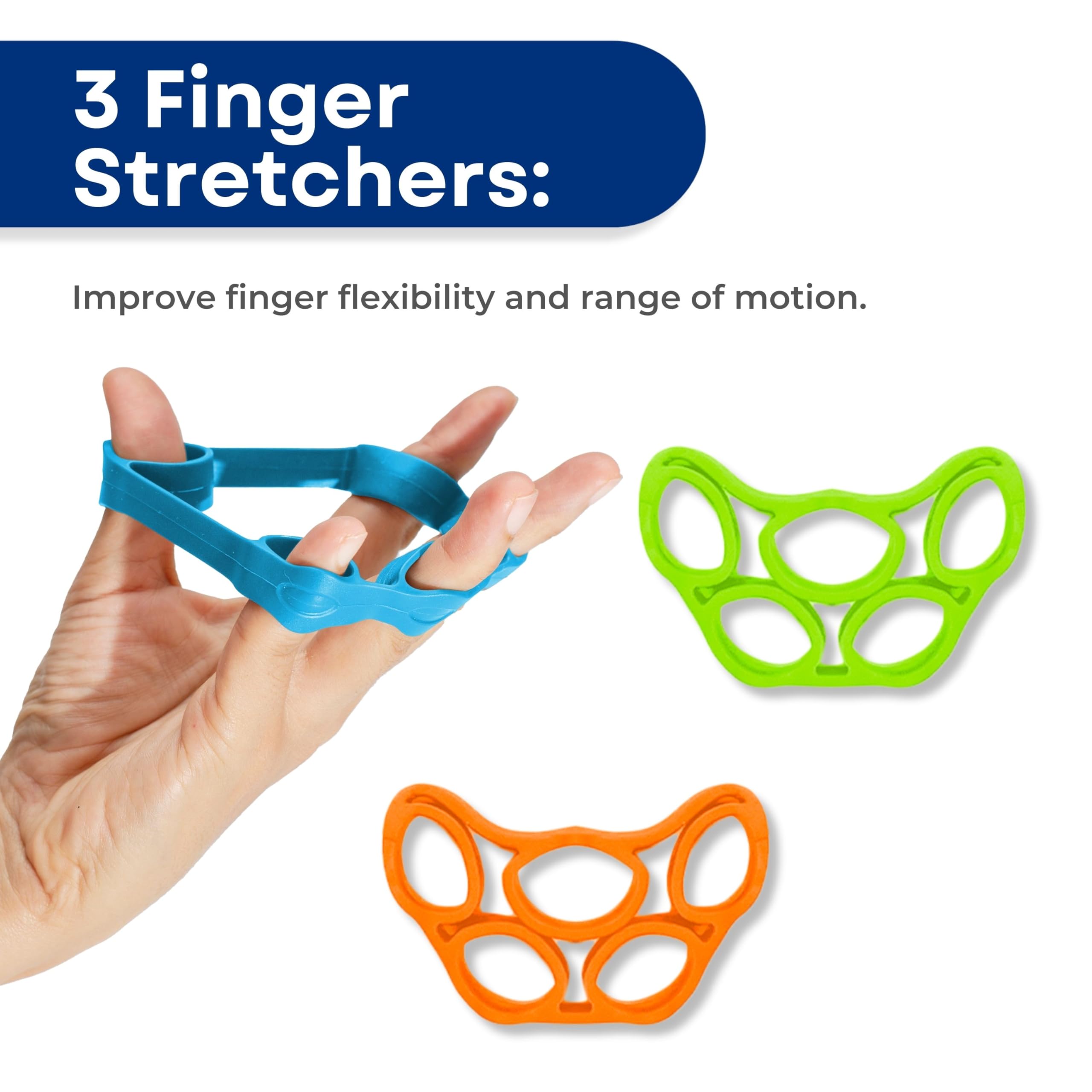 Hand Grip Strengthener, Finger Exerciser, Grip Strength Trainer 6 Pieces Kit for