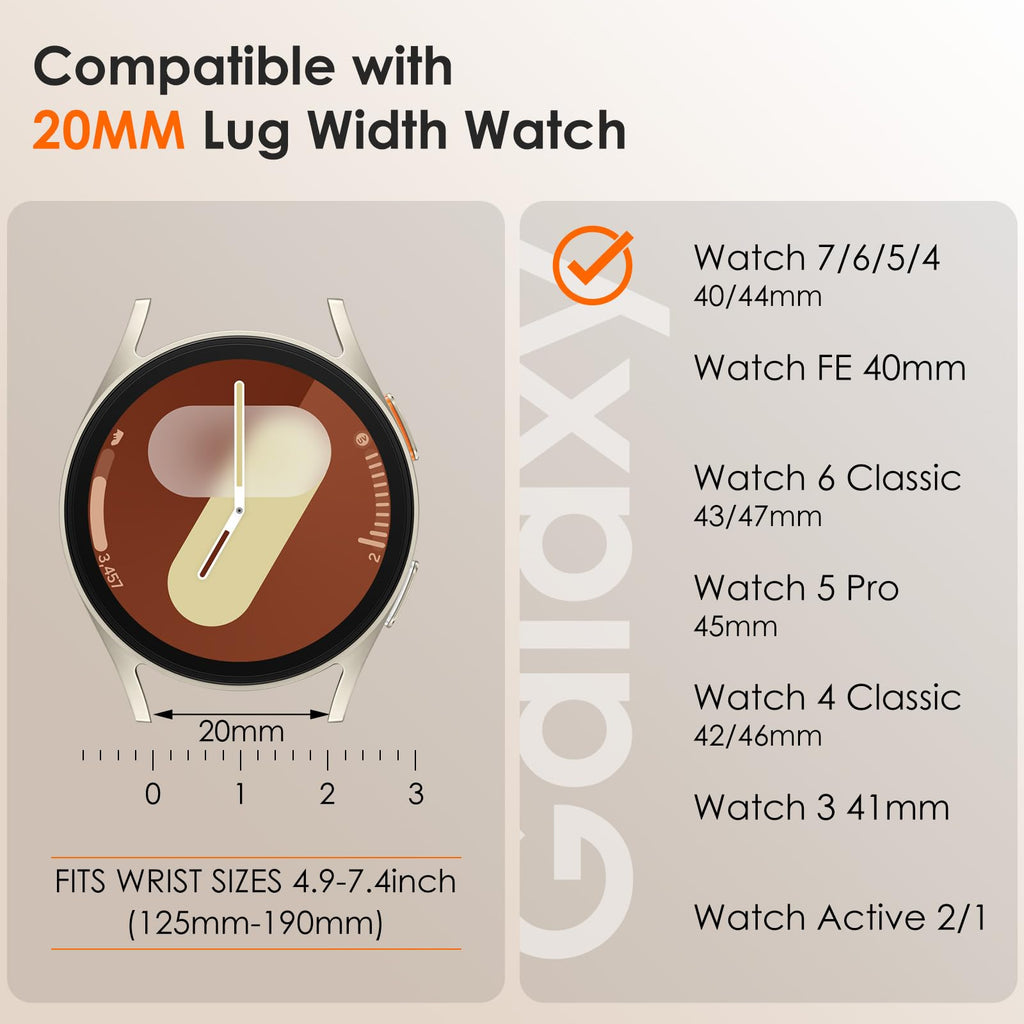 Magnetic Watch Band Compatible for Samsung Galaxy Watch 7 Band 40mm 44mm 42mm 46