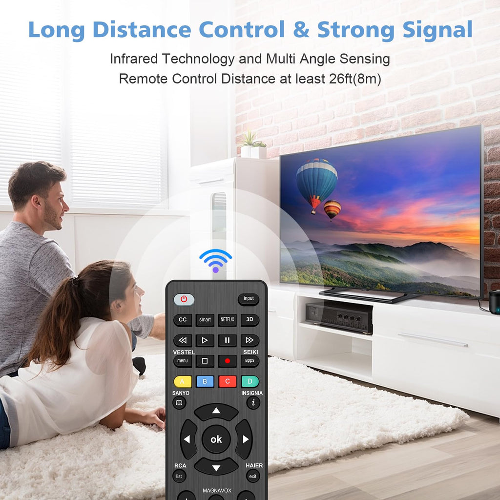Remote Control For Samsung, Lg, Vizio, Tcl, Sony, Insignia, Sharp, Philips, Pana