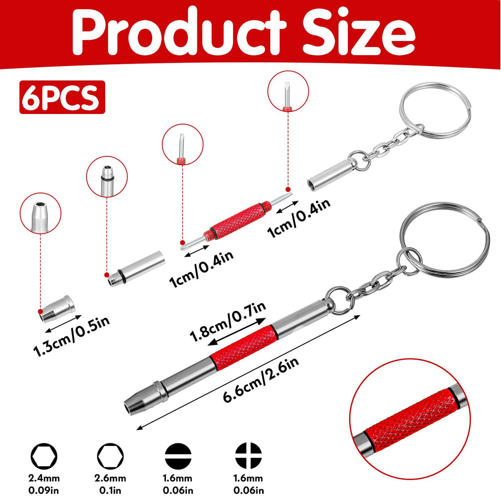 Pcs Mini Eyeglass Screwdriver, 4-in-1 Watches Precision Screwdriver Kit, 6 Col