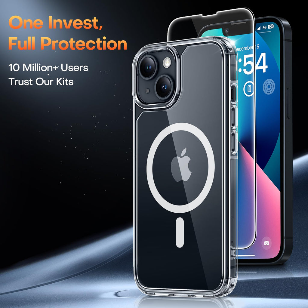 In 1 Magnetic For Iphone 13 Case, [ Magsafe] [With 1X Screen Protectors] Not-Yel