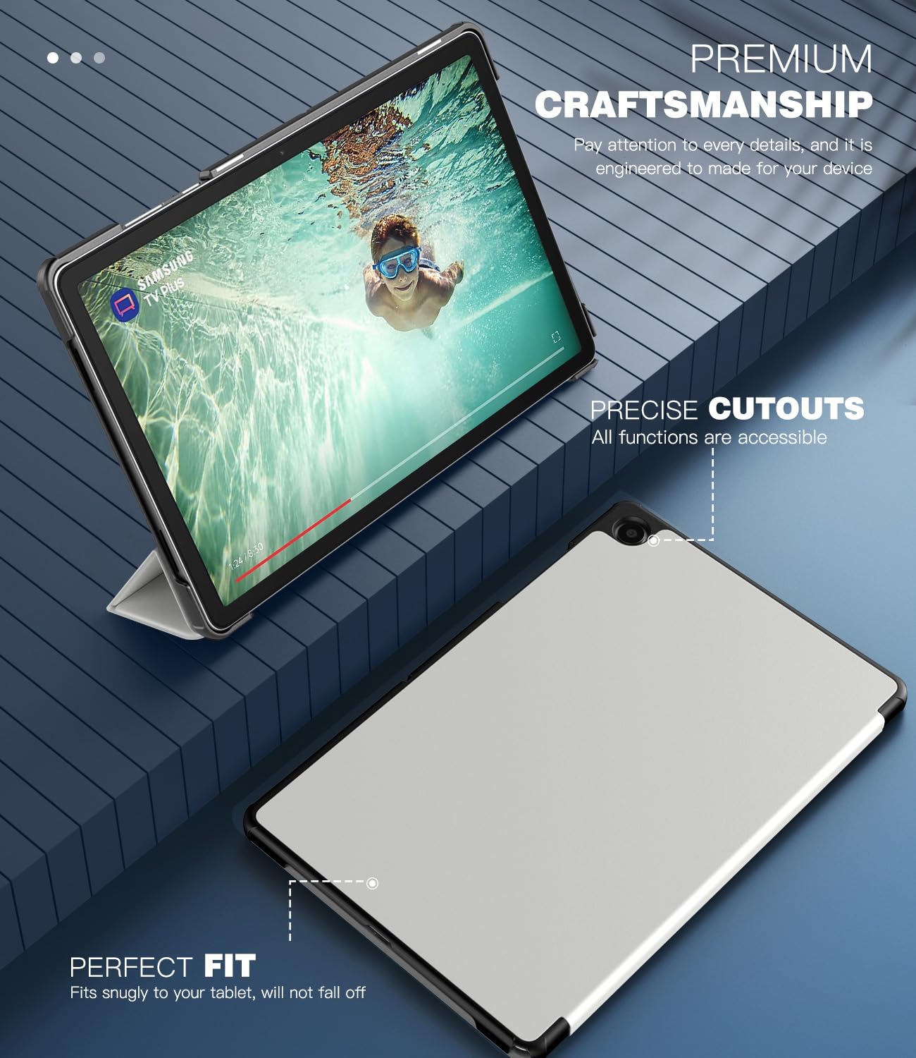 Case for Samsung Galaxy Tab A11+ Plus/A9+ Plus 11 Inch (2026/2023), Slim Lightwe