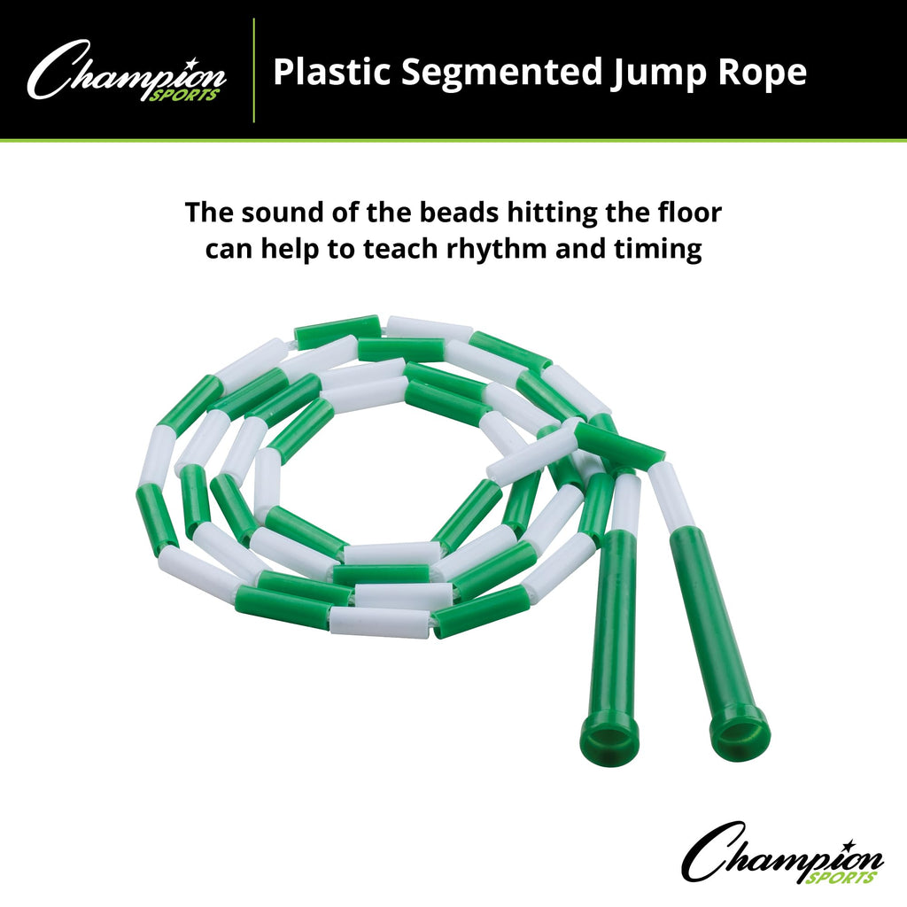 Sports Classic Plastic Segmented Beaded Jump Ropes - Phys. Ed, Gym, Fitness and