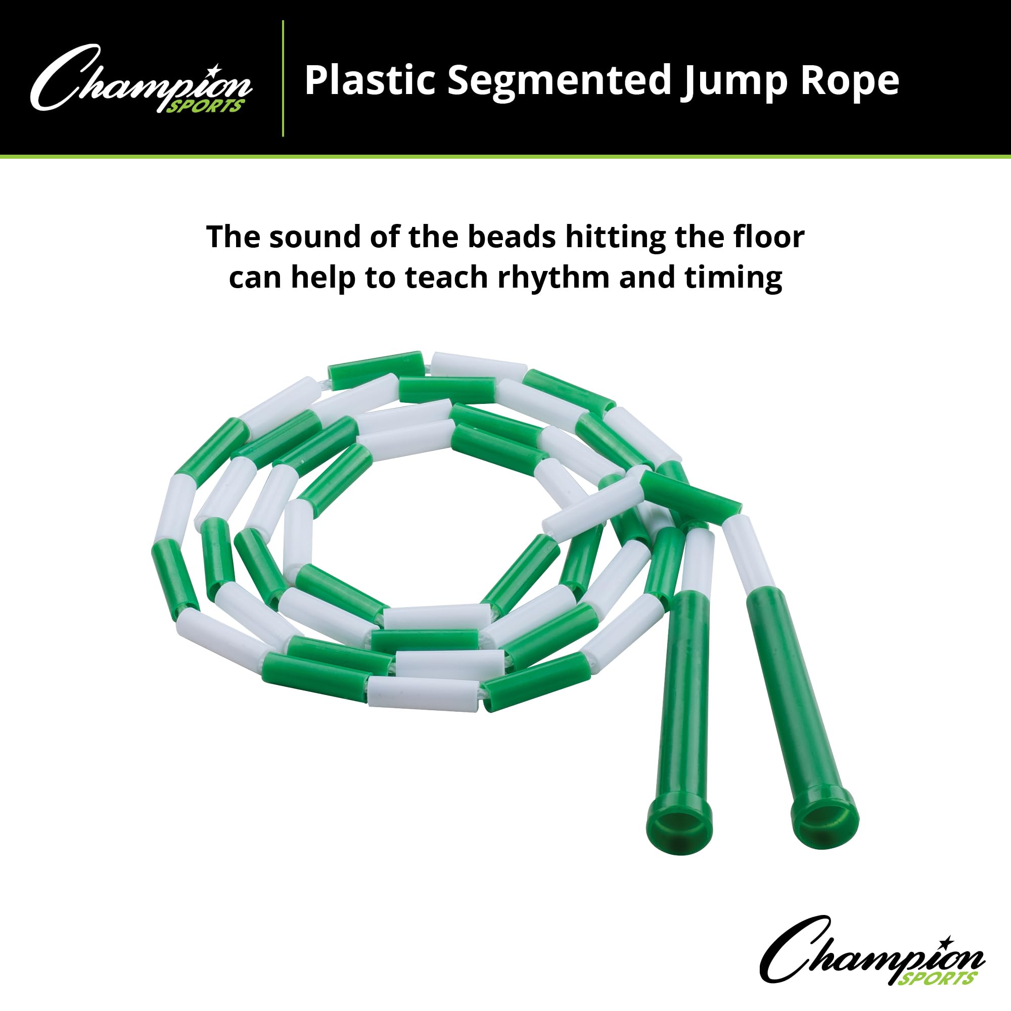 Sports Classic Plastic Segmented Beaded Jump Ropes - Phys. Ed, Gym, Fitness and