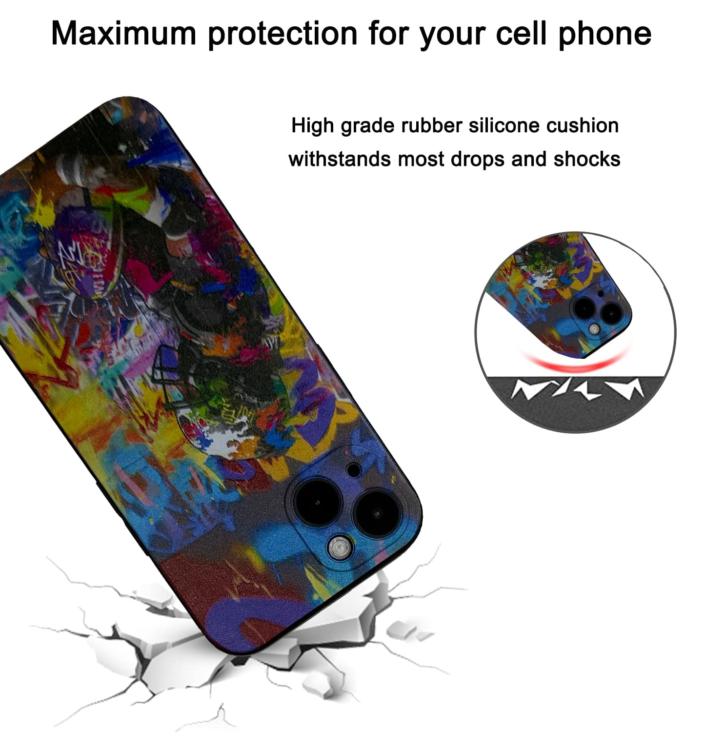 Compatible with iPhone 13 Case Sports Cool Funny Rugby Design Shockproof Soft Si