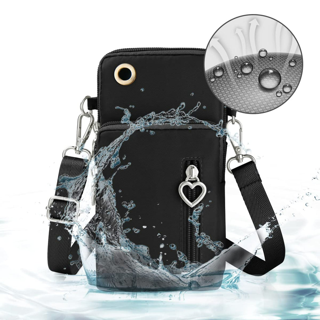 Crossbody Wallet Phone Bag, Nylon Cell Phone Purse, Travel Crossbody Bag C