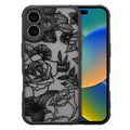iPhone 16 Case, Floral Rose Cute Phone Case for Women Girls Aesthetic Patter