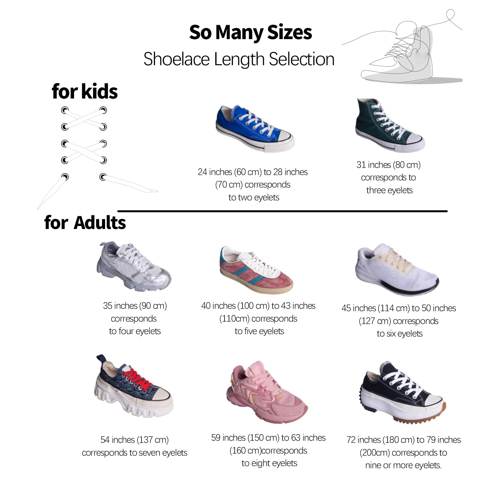 5/16" Double Layer Flat Shoelaces - Non-Slip, No-Fray, No-Pilling, 21 Colors & 1