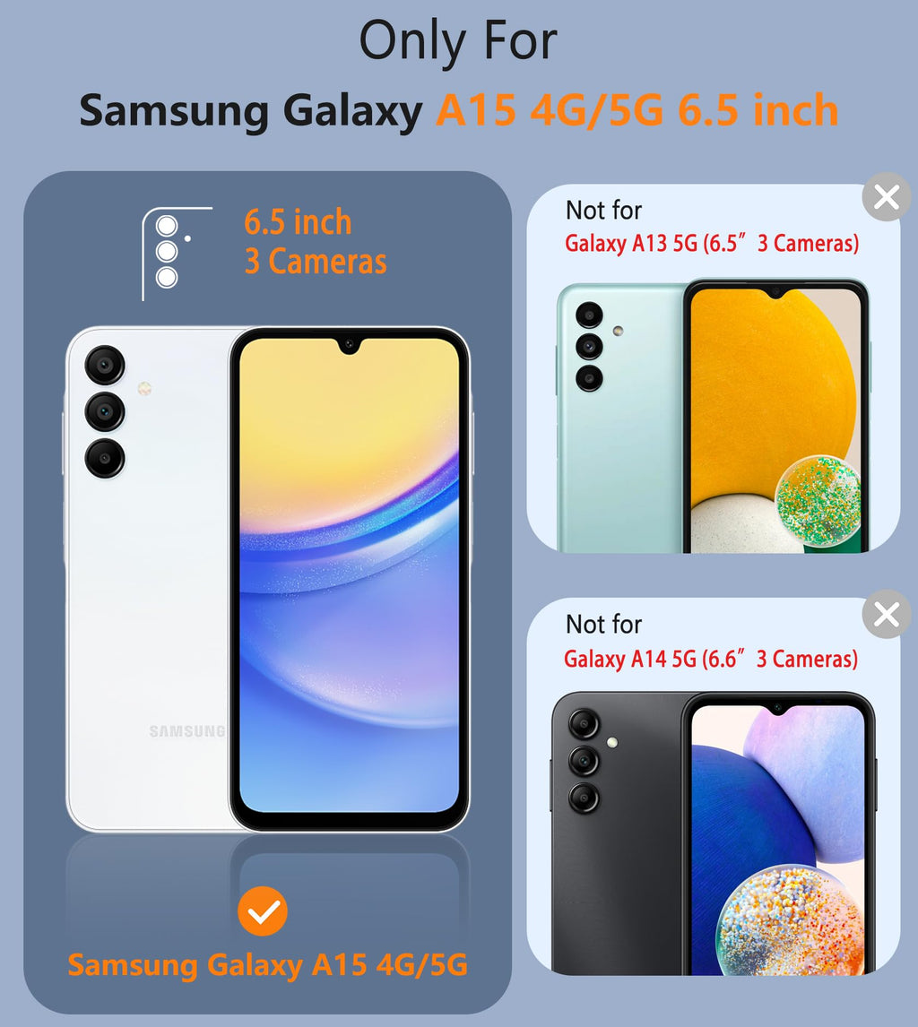 Galaxy A15-5G Phone Case - Samsung A15 5G Military Grade Drop Protection, 14Ft D