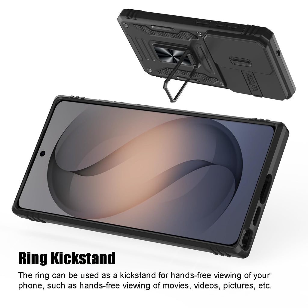 Samsung Galaxy S26 Ultra Case, Shockproof Phone Case & Sliding Camera Cover & Ri