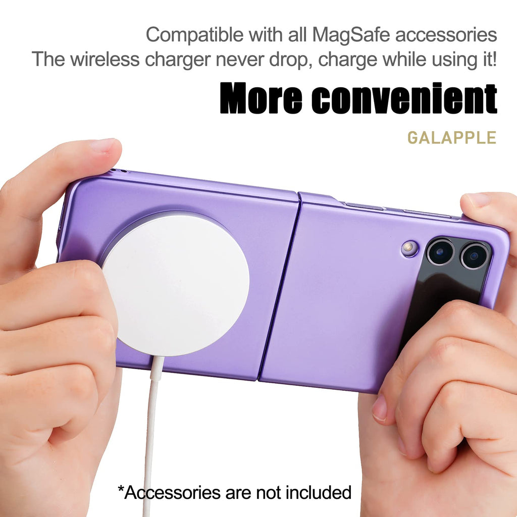 for Samsung Galaxy Z Flip 4 Mganetic Case Purple Full Cover Hard PC Ultra-Thin A