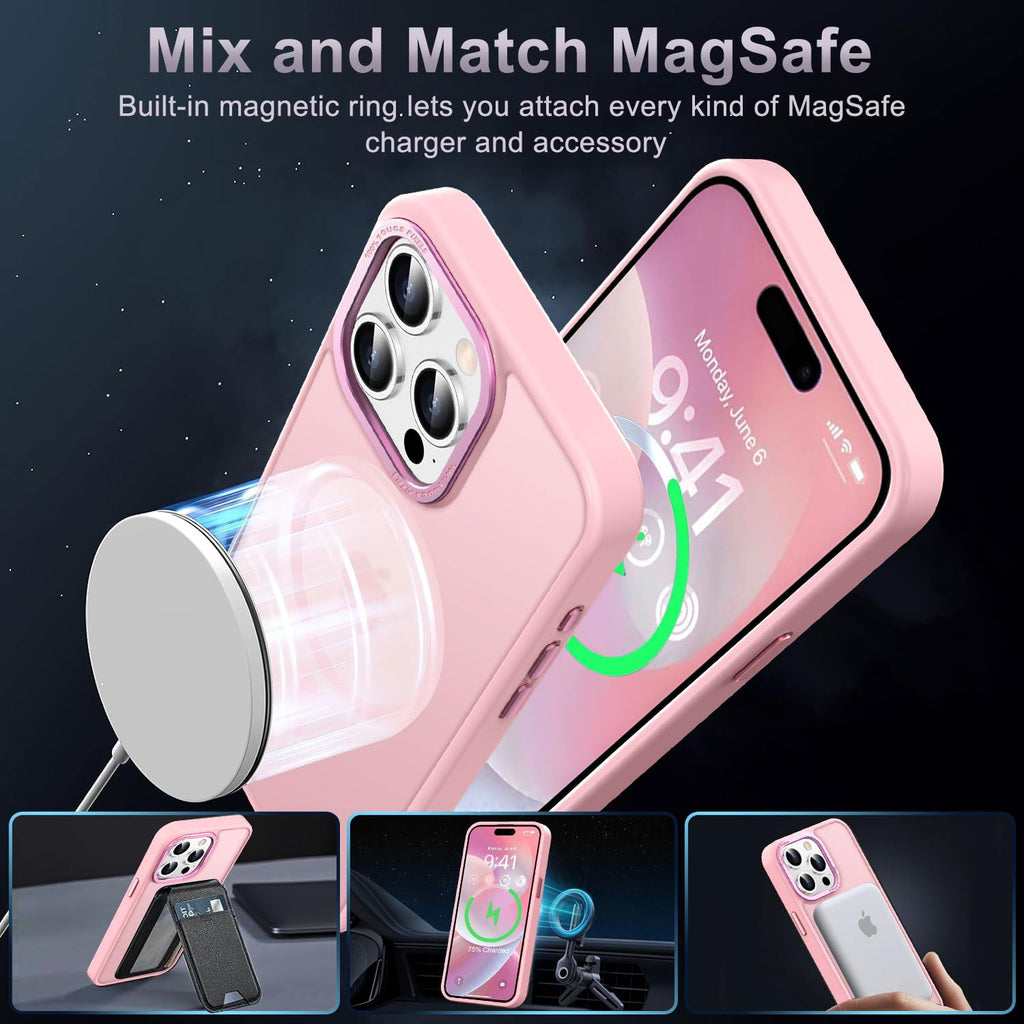 For Iphone 15 Pro Case [ Magsafe] [Military Grade Drop Protection] Translucent M