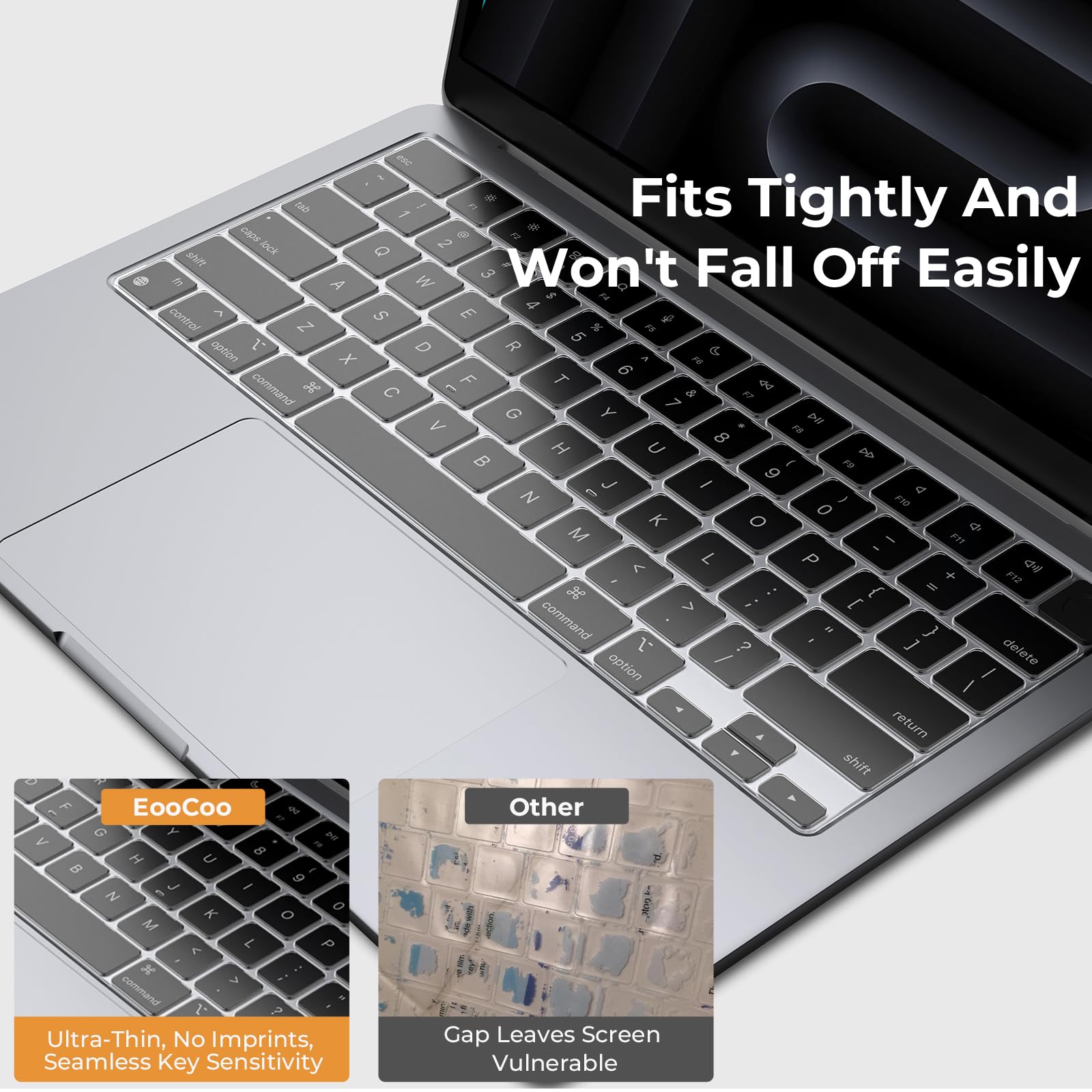 Keyboard Cover for MacBook Pro/Air (M1–M5, 13–16”)