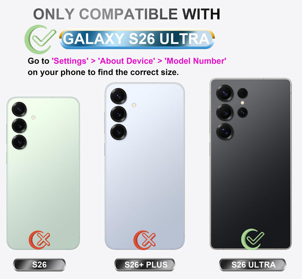 Compatible for Samsung Galaxy S26 Ultra Case with Card Holder Cute - Kawaii Desi