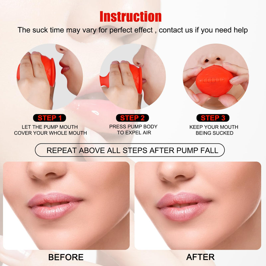 Plumper & Enhancer Device — Soft Silicone Fish Shape Lip Pump for Fuller Thicker