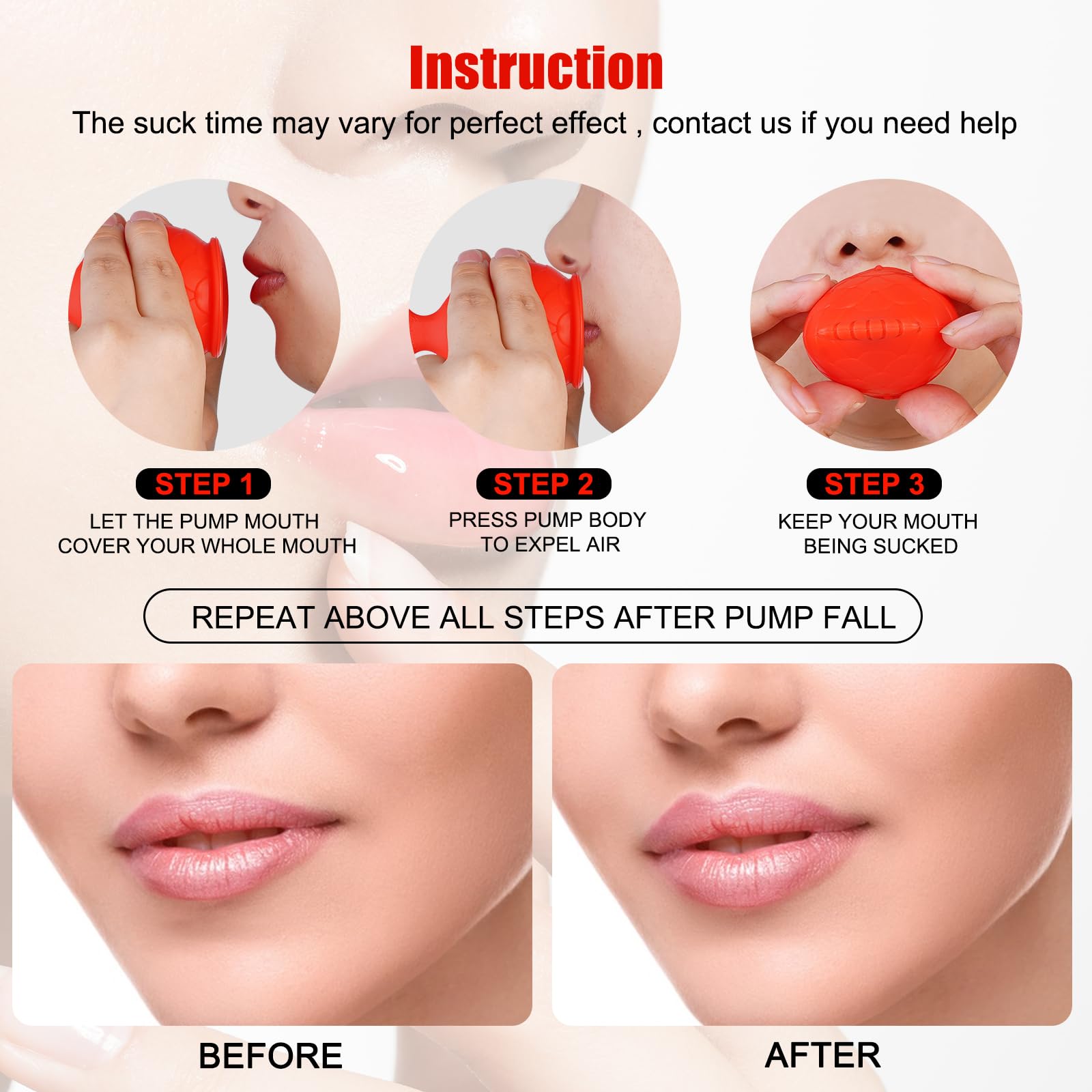 Plumper & Enhancer Device — Soft Silicone Fish Shape Lip Pump for Fuller Thicker