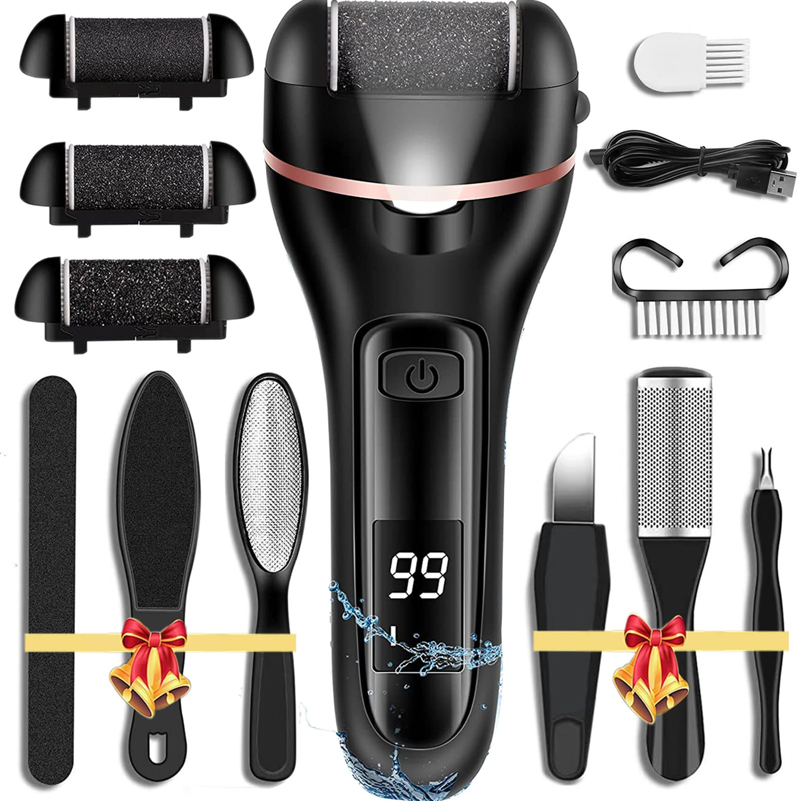 Feet Electric Foot File, 13-in-1 Professional Pedicure Tools Foot Ca