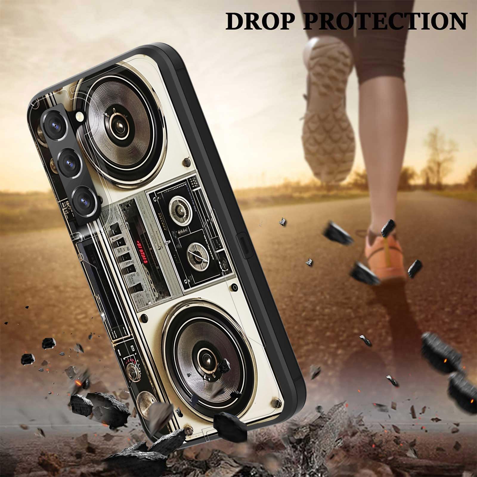 S23 5G Case - Dual Layer Hybrid with Built-in Dustproof Cap & Magnetic Car Mount