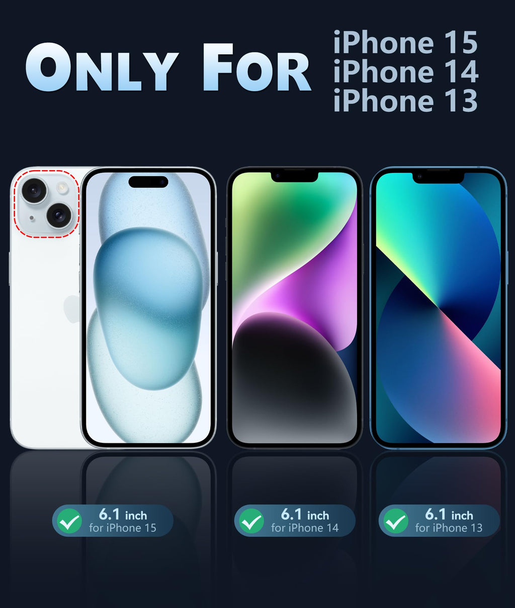 Iphone 15 Case: For Iphone 14 & Iphone 13 Case | Magnetic Frosted Translucent Sl