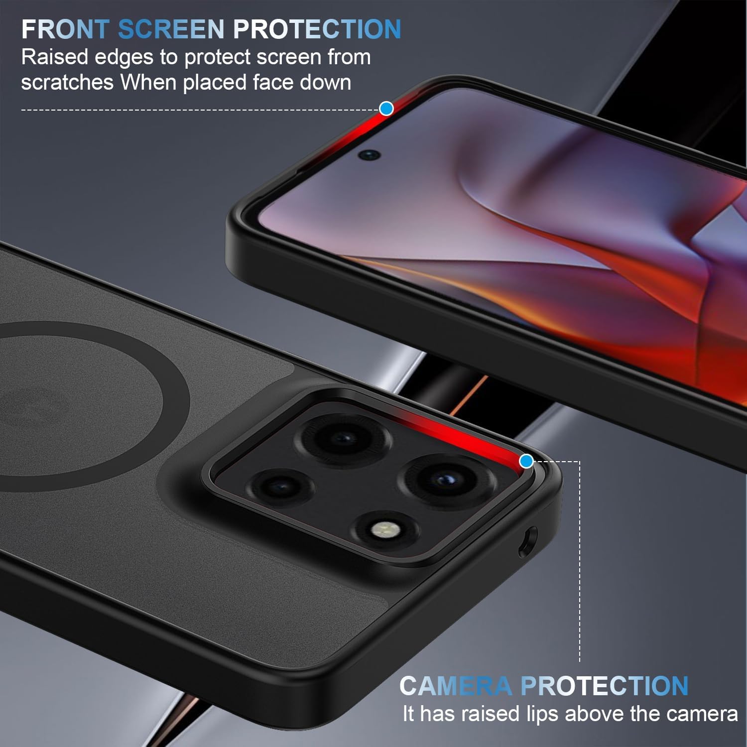 Motorola Moto G 2025/2026 Case,Magnetic Moto G Play 2026 Case Phone Case with Sc